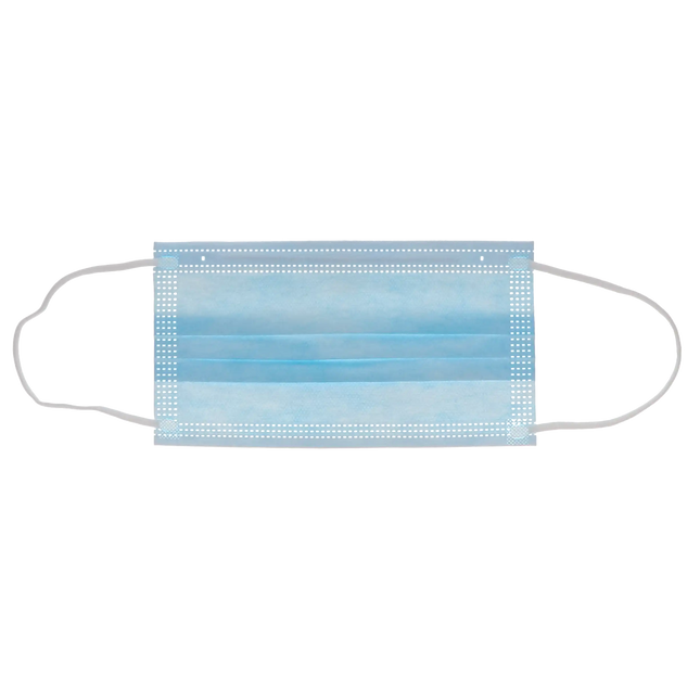 HSB - Earloop 3-PLY Masks 50/Bx ASTM 1 Blue BFE=>95, PFE=>95, Synthetic Blood 80 mmHg