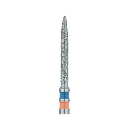 Zirconia Diamond Bur, FG, Flame, # 863, 1.2 mm, Medium, Blue, 5/Pk, Z863-012-FG