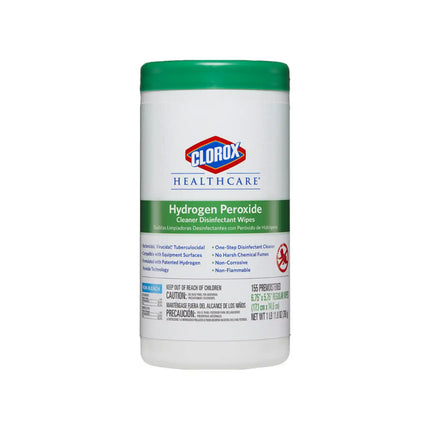 Clorox - Hydrogen Peroxide Wipes 6.75 x 5.75 155/Can
