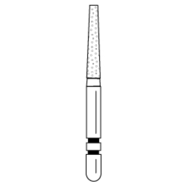 Two Striper Diamond Burs, FG, Flat-End Taper, 702.8, 1.4 mm, Fine, Red, 5/Pk, 2015373