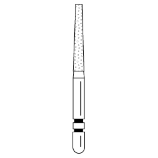 Two Striper Diamond Burs, FG, Flat-End Taper, 726.10, 2.0 mm, Coarse, Green, 5/Pk, 2015448