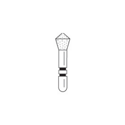 Two Striper TS2000 Diamond Burs, FGSS, Skooter Acorn, F1 S, 2.8 mm, Very Fine, Yellow, 5/Pk, 2015904