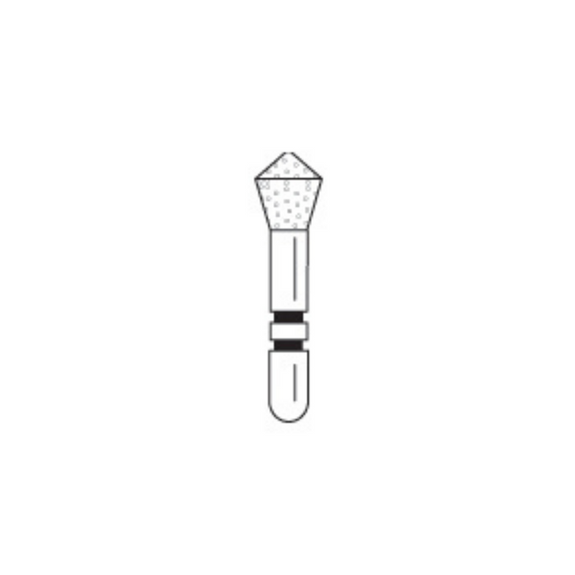 Two Striper TS2000 Diamond Burs, FGSS, Skooter Acorn, F1 S, 2.8 mm, Very Fine, Yellow, 5/Pk, 2015904