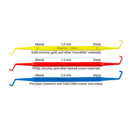ContacEZ - PrepSure Crown Prep Guide Assorted Classic Colors 3/Pk