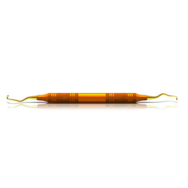Curette Gracey Deep Pocket 15-16 3/8 Orange Resin Handle, AEGDP15-16X