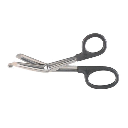 Universal Bandage Scissors 7.5" Serrated Black Handle