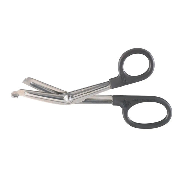 Universal Bandage Scissors 7.5" Serrated Black Handle