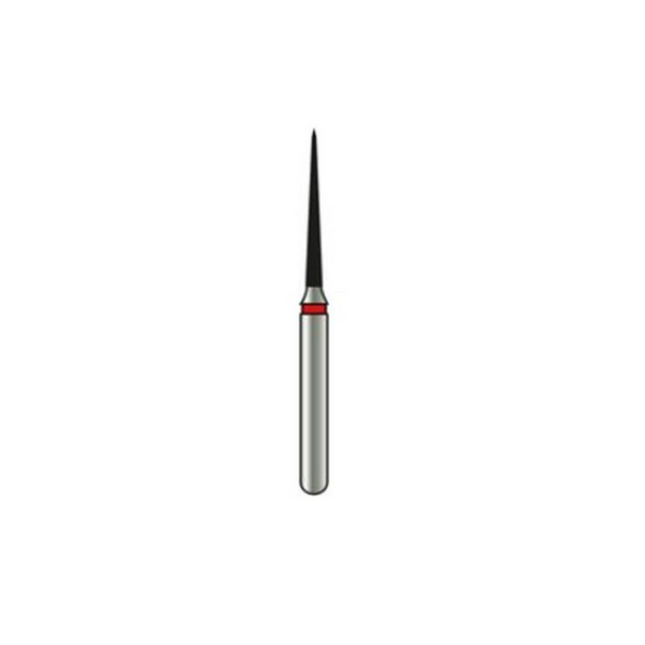 Alpen x1 Sterile Single-Use Diamond Burs, FG, Flame, # 859, 1.2 mm, Fine, Red, 25/Pk, X859F012