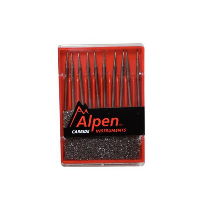 Alpen Surgical Carbide Burs, FGOS, Flat End Straight Fissure Cross Cut, # 556, 0.9 mm, 10/Pk, R500556