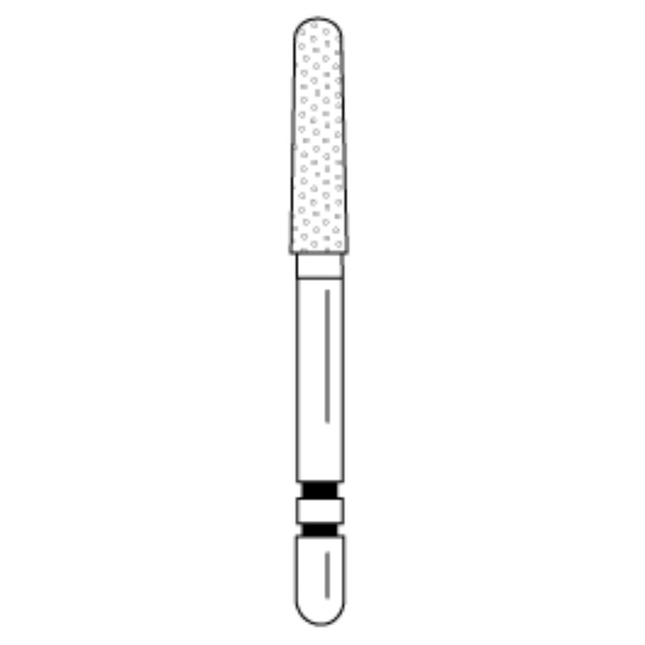Two Striper Diamond Burs, FG, Round-End Taper, 784.8, 2.0 mm, Fine, Red, 5/Pk, 2015440