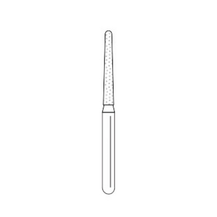 Solo Diamond Single-Use Burs, FG, Round-End Taper, # 1118.10, 1.8 mm, Medium, Blue, 25/Pk, 850018M