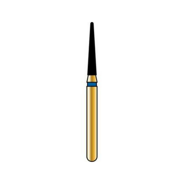 Alpen Multilayer Diamond Burs, FG, Round End Taper, # 856, 2.5 mm, Super Coarse, Black, 5/Pk, 60032335
