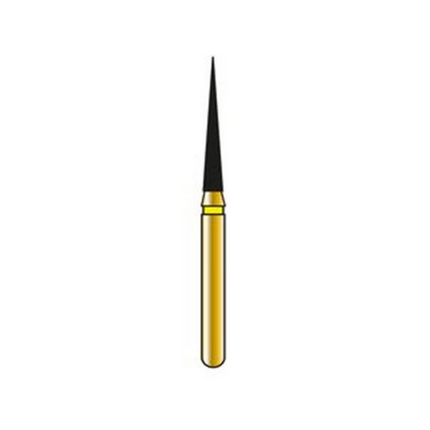 Alpen Multilayer Diamond Burs, FG, Flame, # 859, 1.4 mm, Extra Fine, Yellow, 5/Pk, 60032409