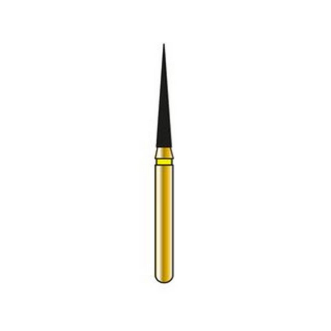 Alpen Multilayer Diamond Burs, FG, Flame, # 859, 1.4 mm, Extra Fine, Yellow, 5/Pk, 60032409