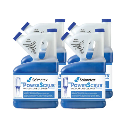 Solmetex - PowerScrub Vacuum Line Cleaner Case Kit 64oz (case of 4)