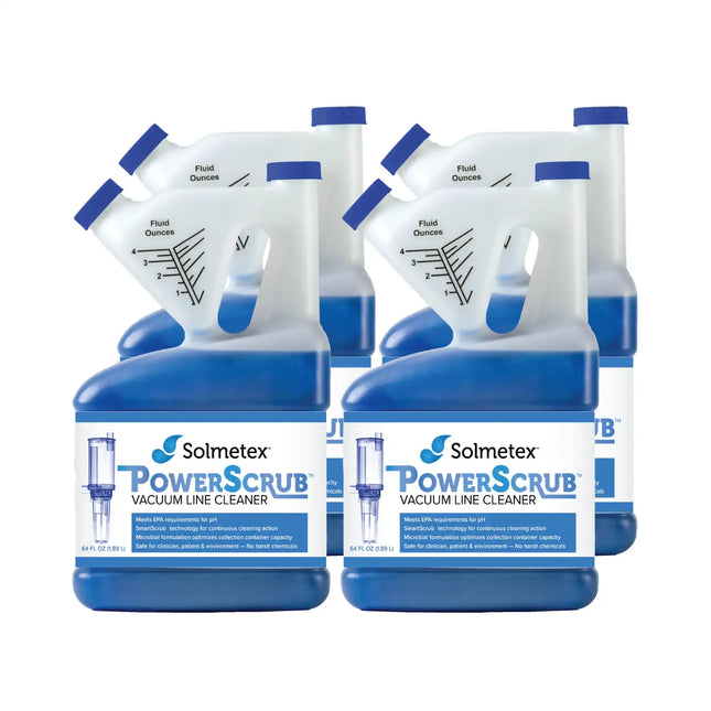 Solmetex - PowerScrub Vacuum Line Cleaner Case Kit 64oz (case of 4)