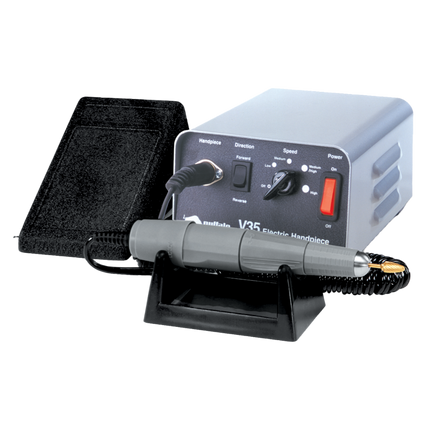 V35 Gray Electric Handpiece System Complete, 120V AC (Console + Gray HP + Foot Control), 37570