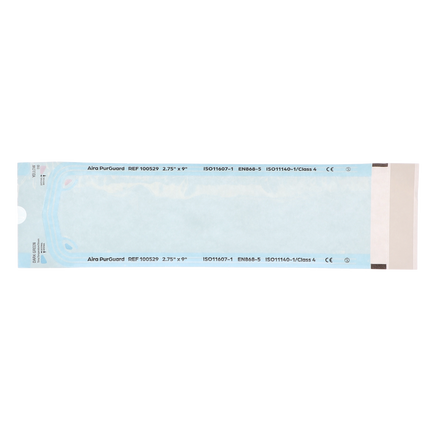 HSB - 2.75"?x?9" - Paper/Blue Film Self-Sealing Sterilization Pouch 200/Bx