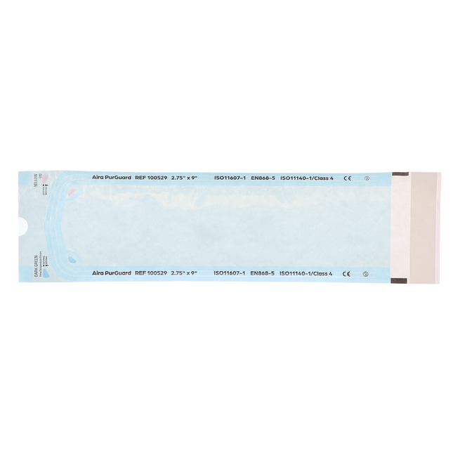 HSB - 2.75"?x?9" - Paper/Blue Film Self-Sealing Sterilization Pouch 200/Bx