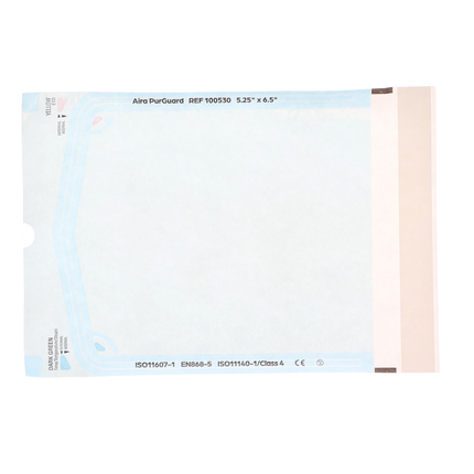HSB - 5.25"?x?6.5" - Paper/Blue Film Self-Sealing Sterilization Pouch 200/Bx