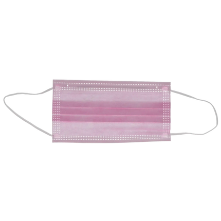 HSB - Earloop 3-PLY Masks 50/Bx ASTM 1 Pink  BFE=>95, PFE=>95, Synthetic Blood 80 mmHg