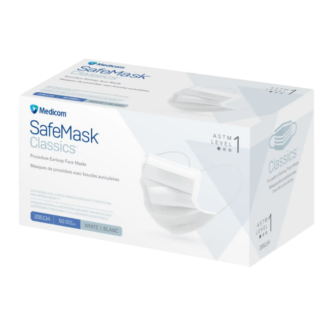 Medicom - SafeMask Classics Earloop Masks L1 50/Box White