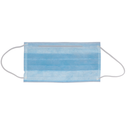 SafeMask Classics Earloop Masks, Level 1, Blue, 50/Bx, 205115