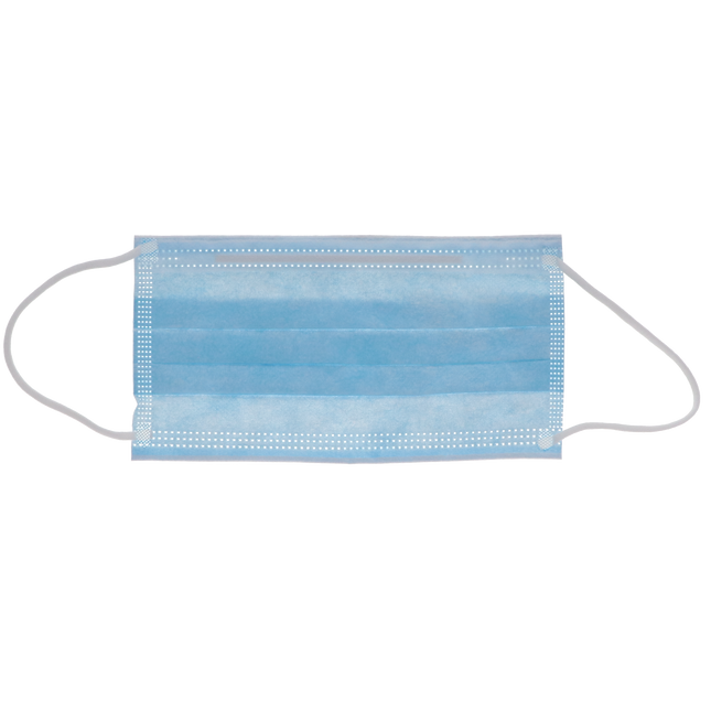 SafeMask Classics Earloop Masks, Level 1, Blue, 50/Bx, 205115