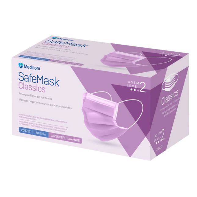 Medicom - SafeMask Classics Earloop Masks L2 50/Box Lavender
