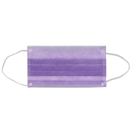 SafeMask Classics Earloop Masks, Level 3, Lavender, 50/Bx, 205317