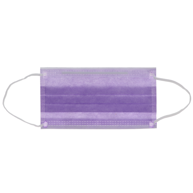 SafeMask Classics Earloop Masks, Level 3, Lavender, 50/Bx, 205317