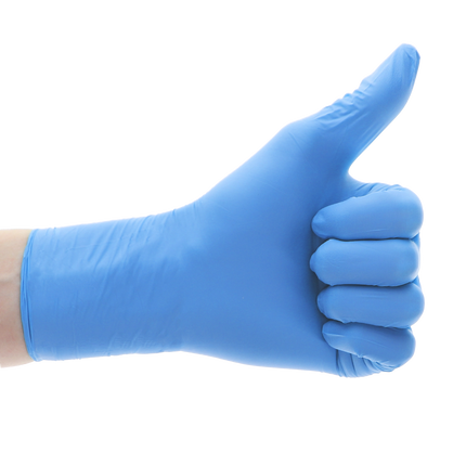 HSB?- Nitrile?Gloves, Blue, Medium 100/Bx