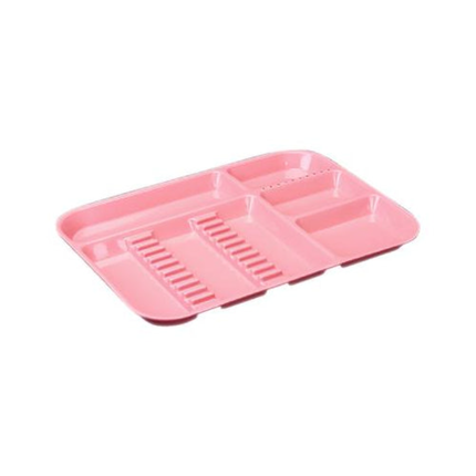 Plasdent - Set-up Tray Divided Size B (Ritter) - Coral, Plastic, 13-1/2" X 9-5/8"