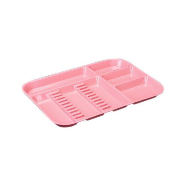 Plasdent - Set-up Tray Divided Size B (Ritter) - Coral, Plastic, 13-1/2" X 9-5/8"