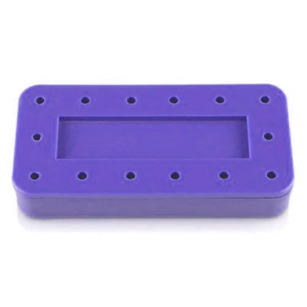 Plasdent - Rectangular Bur Block - Spectrum Purple, 14 Burs Capacity. Magnetic **Discontinued see PLA-400BRS-10