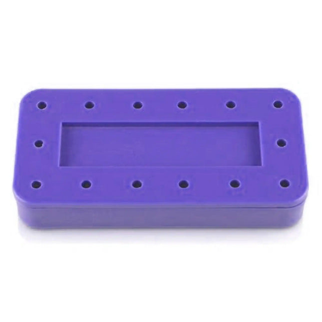 Plasdent - Rectangular Bur Block - Spectrum Purple, 14 Burs Capacity. Magnetic **Discontinued see PLA-400BRS-10
