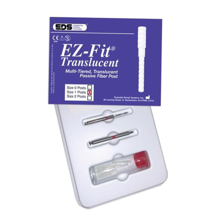 EDS - EZ-Fit Passive Translucent Fiber Post Kit Size #1 10/Pk