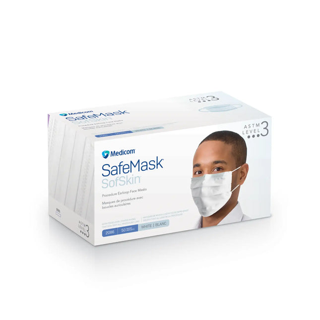 Medicom - SafeMask SofSkin Level-3 Masks 50/Bx White