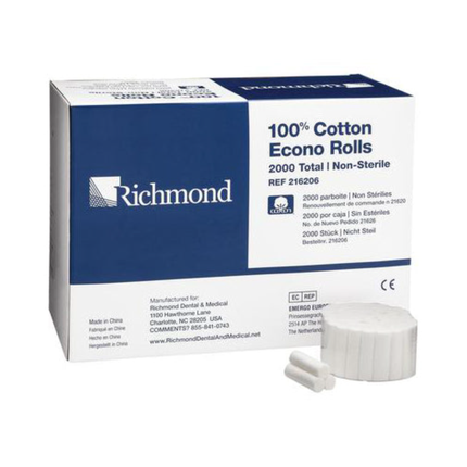 Richmond - Cotton Rolls Econo 1.5" x 3/8" Medium N/S 2000/Bx
