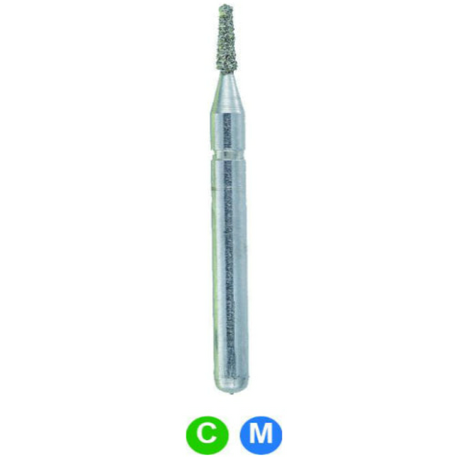 Diamond Burs, FG, Flat End Taper, Coarse, Green, 0.9 mm, 845-009C, 5/Pk, D169C
