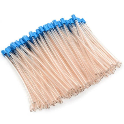 Safe-Dent 6" Saliva Ejectors Plastic Clear w/Blue Tip 1000/Pk. Shape and Stay