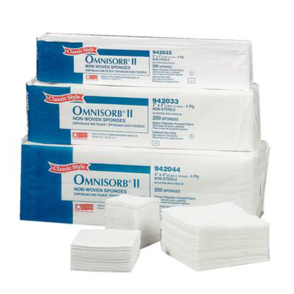 Tidi - Omnisorb II Non-Woven Sponges N/S 3x3 4-Ply 4000/Case