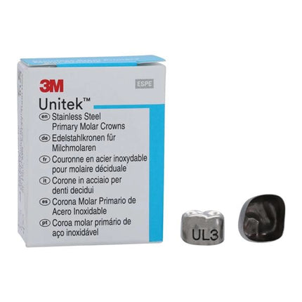 Unitek SS Primary 2nd Molar UL-3 crowns, box of 5