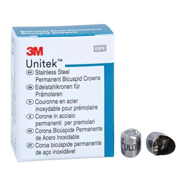 Unitek SS Permanent Max.Bicuspid UL-0 crowns, box of 5