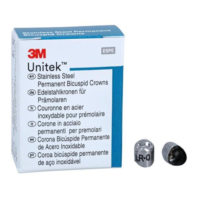 Unitek SS Bicuspid 1st Mandibular LR-0 crowns, box of 5