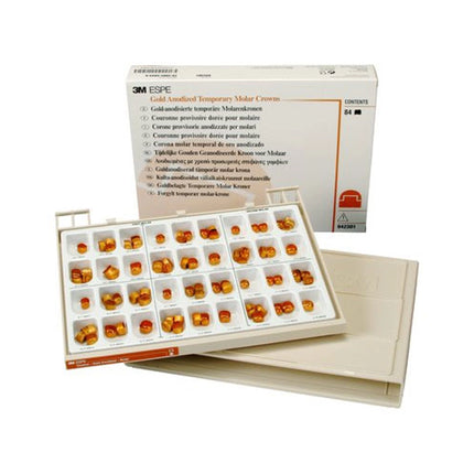 Unitek Crowns Gold Ano Set Molar 72/Bx