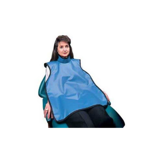 X-Ray Protectall Apron w/Neck Collar .3mm Lead Vinyl Blue