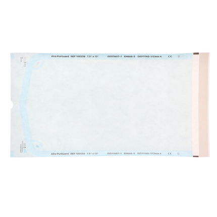 HSB - 7.50"?x?13" - Paper/Blue Film Self-Sealing Sterilization Pouch 200/Bx