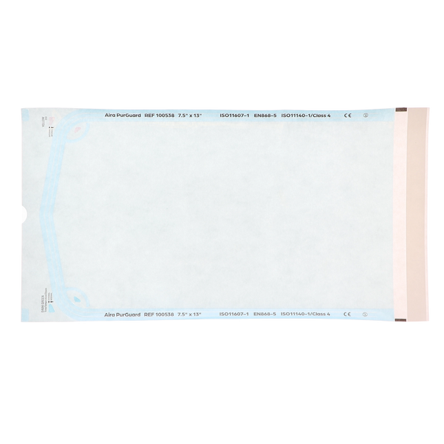 HSB - 7.50"?x?13" - Paper/Blue Film Self-Sealing Sterilization Pouch 200/Bx