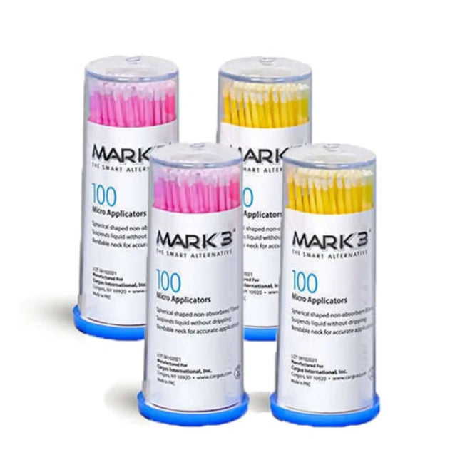 Mark3 - Disposable Micro Applicators Fine Assorted  Colors (Yellow, Pink) 400/bx.